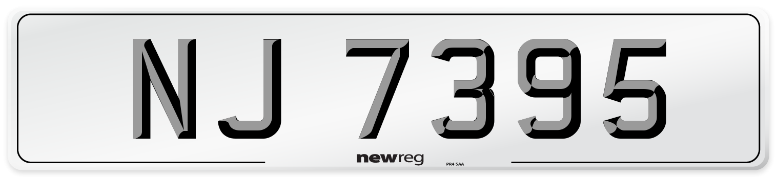 NJ 7395 Number Plate from New Reg